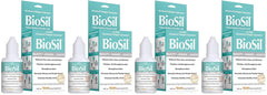 Natural Factors BioSil Beauty Bones & Joints Liquid bottle, dropper in use, supports collagen-related beauty benefits.