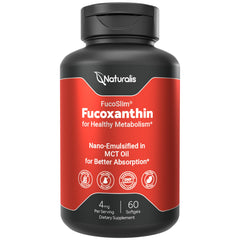 Naturalis fucoxanthin bottle with 4mg FucoSlim for daily supplementation