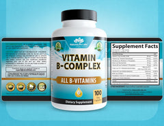 NaturaLife Labs Vitamin B-Complex nutritional information panel assists informed usage