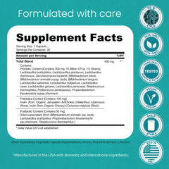 NaturaLife Labs Probiotics 15 strains label highlights broad spectrum support.