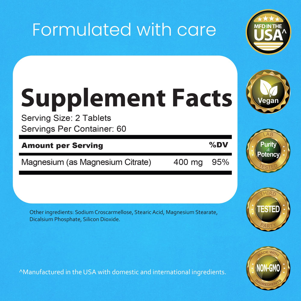 NaturaLife Labs Magnesium Citrate tablets close-up for easy daily use.