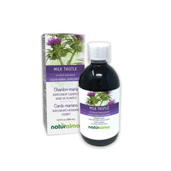 Naturalma Milk Thistle bottle on shelf, alcohol-free liquid extract for daily use.