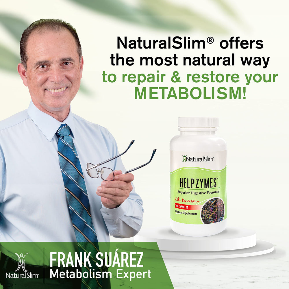 Naturalslim brand packaging signals trusted digestive enzyme support
