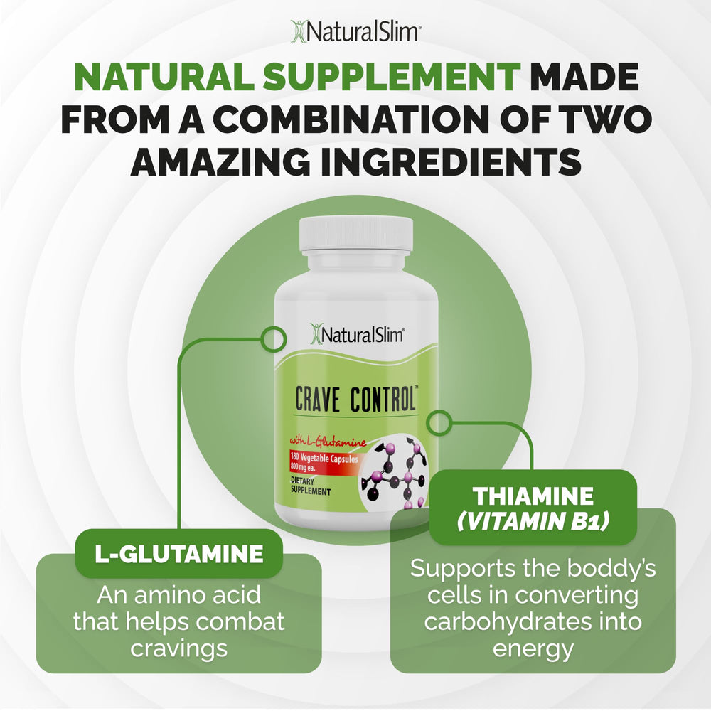 NaturalSlim Crave Control bottle being poured for convenient daily snack control