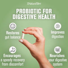 NaturalSlim Good Flora pour scene suggests convenient daily probiotic intake