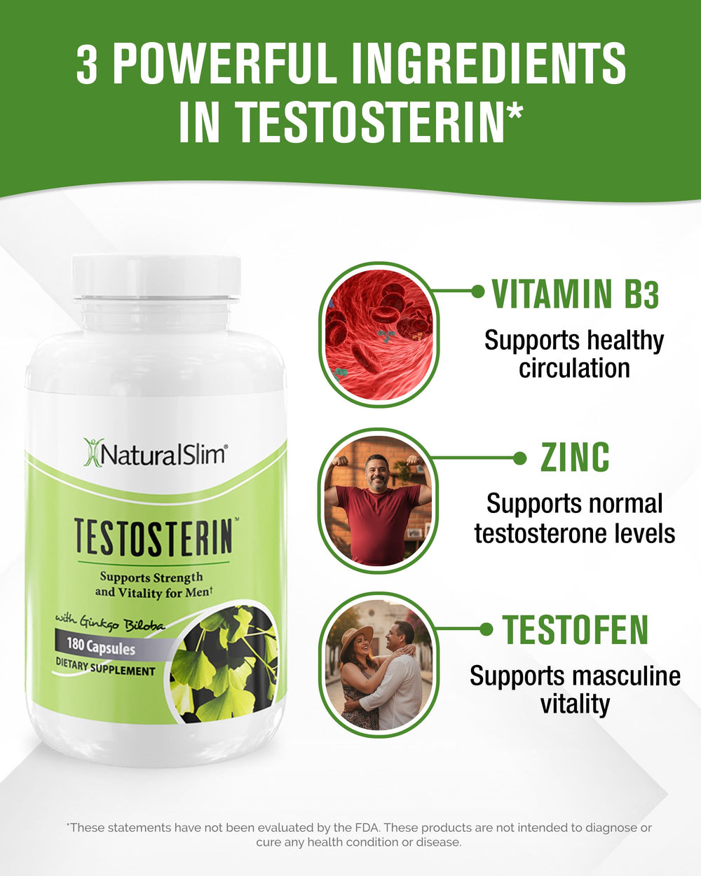 NaturalSlim L-Arginine capsules promoting blood flow and performance.