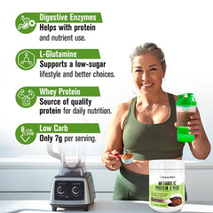 NaturalSlim Metabolic Protein C-Plus being blended for a creamy texture