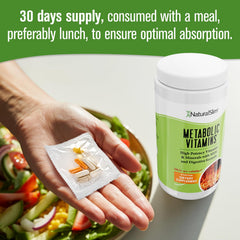 NaturalSlim Metabolic Vitamins packaging open showing single-dose packets