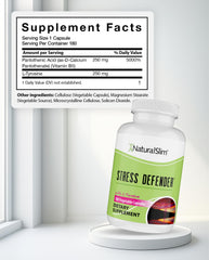 NaturalSlim Stress Defender capsules designed for easy swallowing and gentle digestion