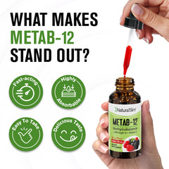 NaturalSlim vegan-friendly B12 drops with no fillers for clean daily use