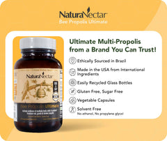 NaturaNectar label detail shows NSF certification and gluten-free promise.