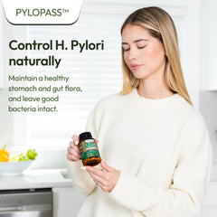Nature Captured H Pylori Control packaging box; premium USA-made supplement packaging.
