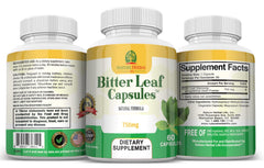 Nature Herbal Life Bitter Leaf Capsules shown during daily wellness routine with water.