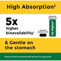 Two 550 mg Nature Made Berberine Phytosome capsules provide 1100 mg daily support.