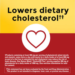 CholestOff Plus label highlighting plant sterol content per serving