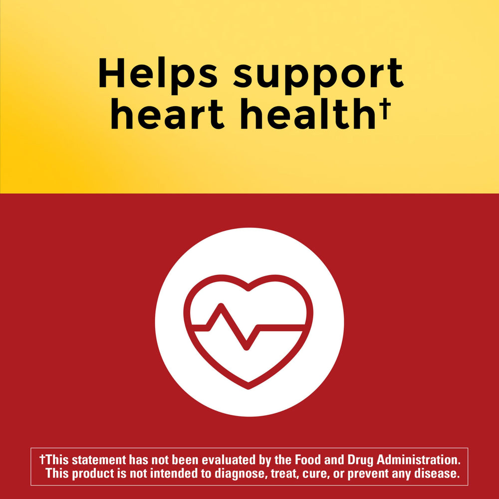 Nature Made CoQ10 ingredients closeup emphasizes gluten-free and no artificial flavors.