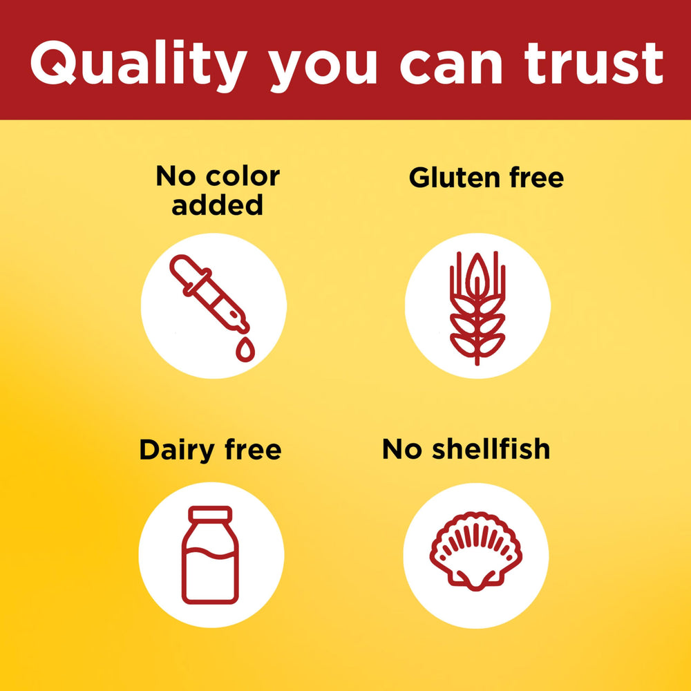 Nature Made gluten-free omega-3 bottle with no color added