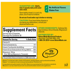Nature Made Magnesium L-Threonate product label reading highlights Magtein technology.