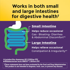 Glass of water with Nature Made Probiotics capsule for daily use.