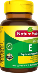 Nature Made Vitamin E 400 IU plant-sourced softgels close-up.