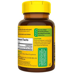 Softgels with water suggest easy daily ritual