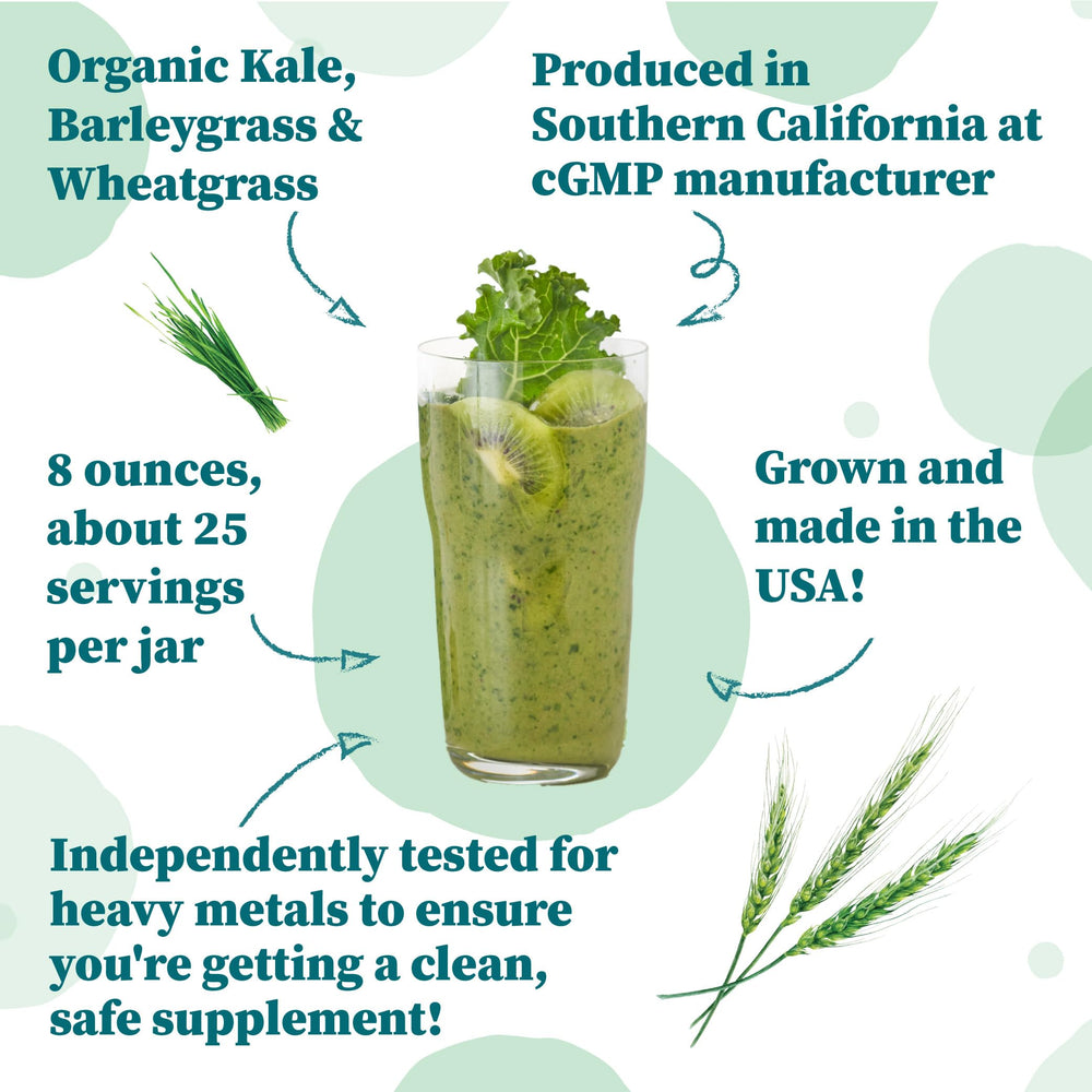 Nature Restore unsweetened greens powder poured into a shaker