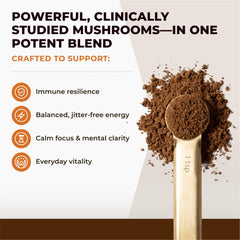 Sacred 7 powder dissolving in hot coffee without flavor change.