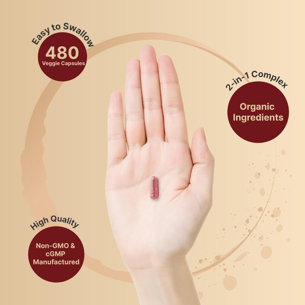 NatureBell Capsules pouring from bottle illustrate easy daily use.
