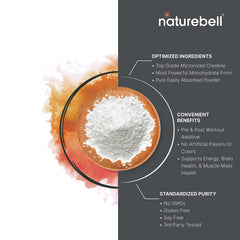 NatureBell creatine monohydrate is keto-friendly, vegan, and gluten-free