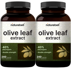 NatureBell Olive Leaf Extract bottle front with 2-pack for easy daily immune support.