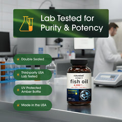 Wild-caught origin graphic for NatureBell Omega-3 Omega-3 sourcing