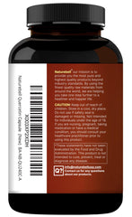 NatureBell Quercetin 1,000mg daily use packaging with glass of water