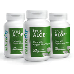 NatureCity True-Aloe 80,000mg bottle front highlighting organic aloe content for daily wellness