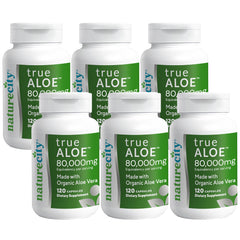 NatureCity True-Aloe bottle front with 720 capsules for daily use