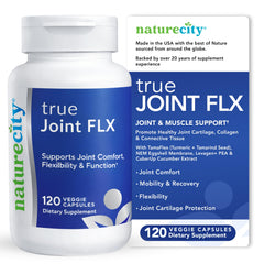NatureCity TrueJoint FLX bottle shown for daily joint support.