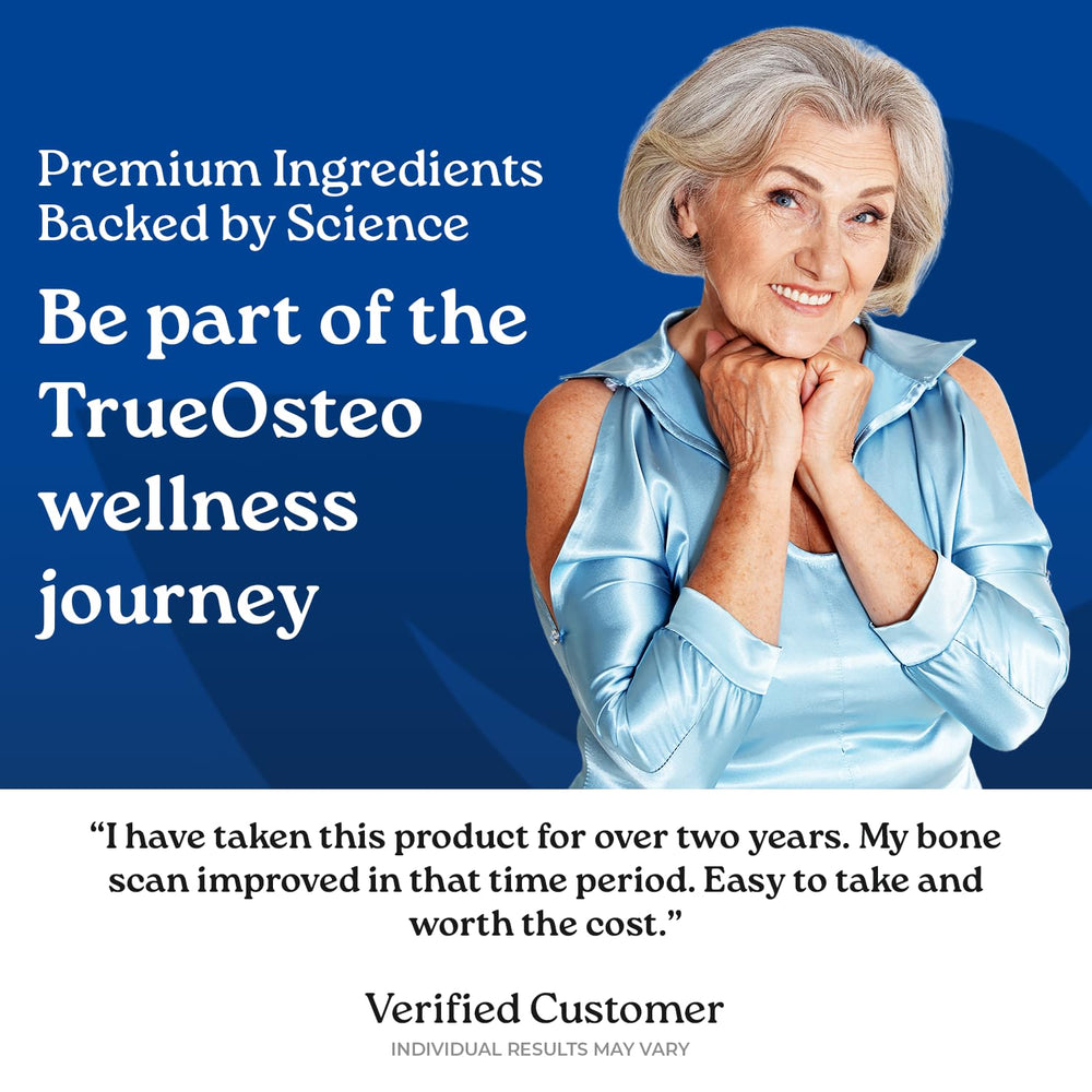 Spoon dispensing NatureCity True-Osteo, showing easy daily dosage in a meal plan.