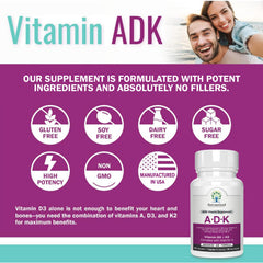 NatureGenX ADK dosage card illustrating daily capsule guidance.