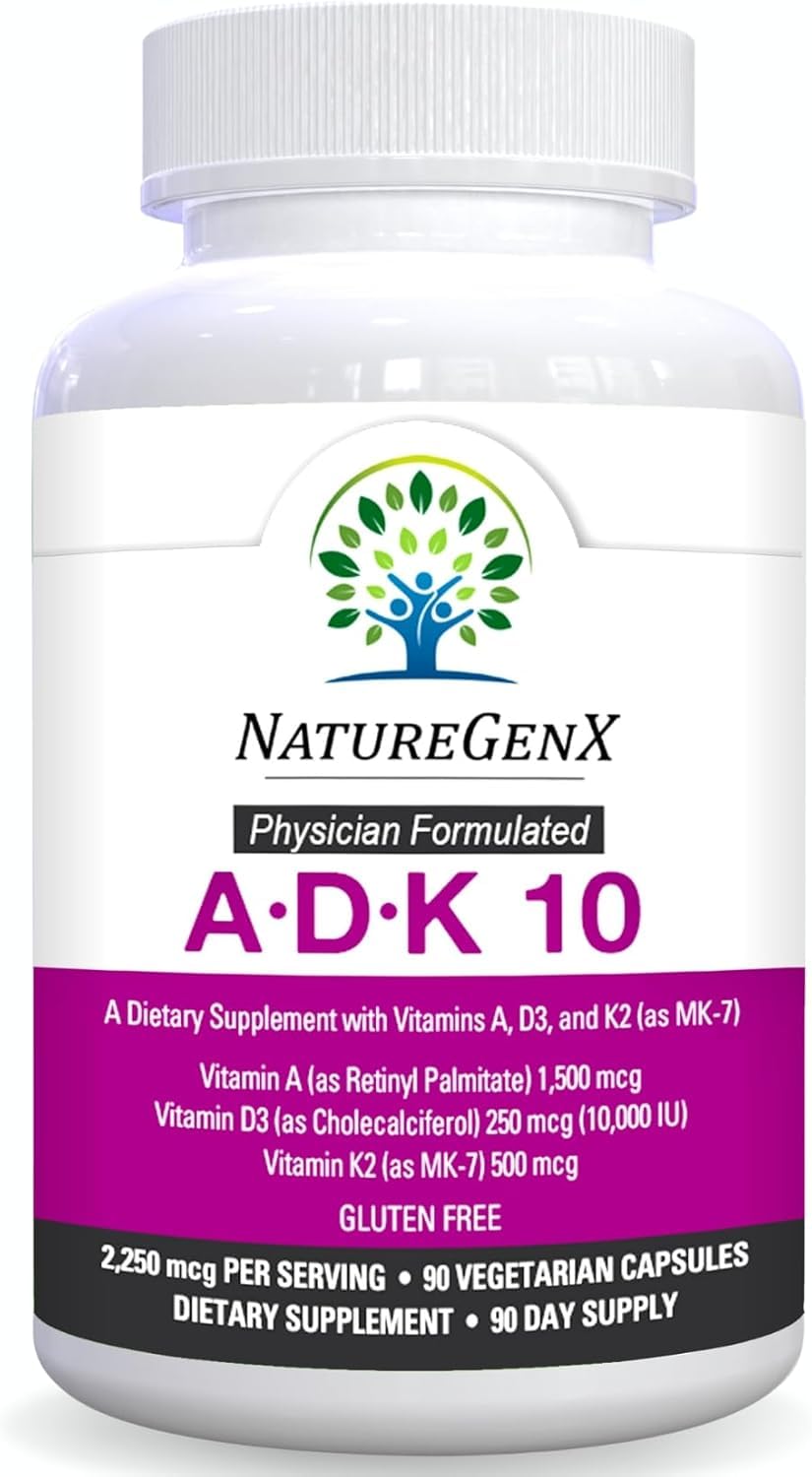 NatureGenX ADK10 on kitchen counter inspires daily immune and bone support.