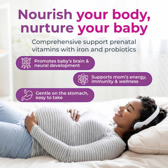 NatureGenX Methyl Prenatal probiotic blend image communicates gut-friendly support during pregnancy