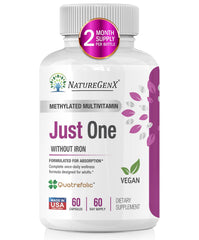 NatureGenX methylated multivitamin bottle front for daily wellness.