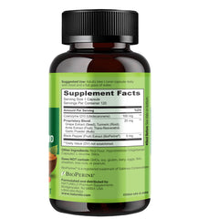 Naturelo CoQ10 capsules close-up in vegan, non-GMO formula