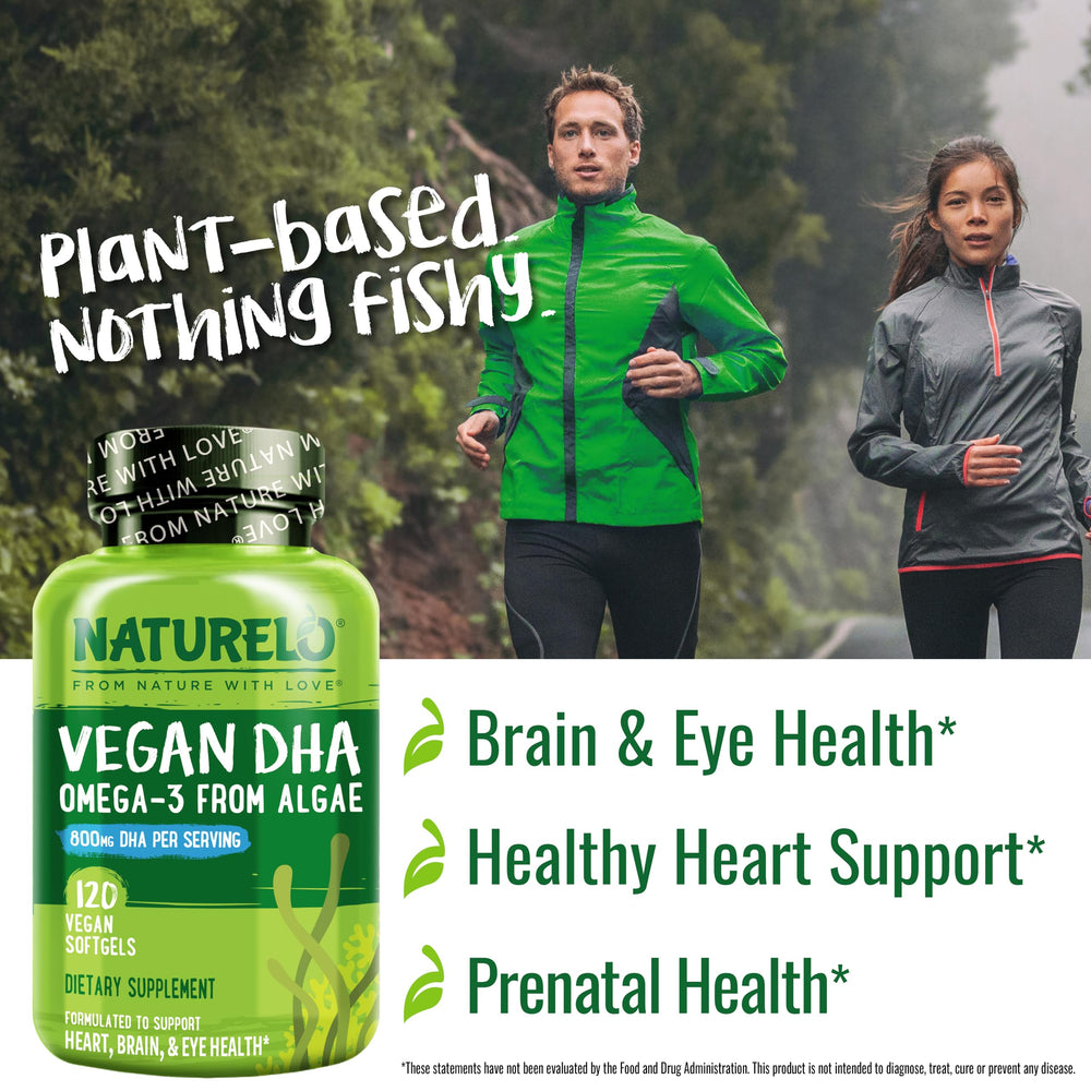 Brain health visual with Naturelo DHA for cognition and focus support