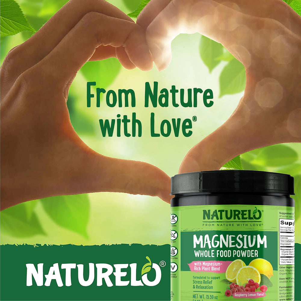 Naturelo Magnesium Powder dissolving in water, quick mix for a fizzy drink.