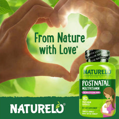 Naturelo Postnatal Multivitamin with baby imagery for nursing mothers