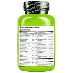 Naturelo Prenatal vegan seal confirms dairy-free and non-GMO formulation.