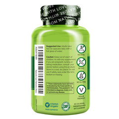 NATURELO Prostate & Urinary Health bottle side view showing compact packaging for easy daily use.