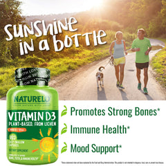 Naturelo Vitamin D3 5000 IU pack-shot for convenient long-term use.