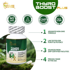 NatureMPIRE Thyro Boost Plus capsules close-up.