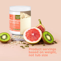 Naturenetics hydrolyzed collagen scoop close-up for quick mixing.
