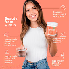 Naturenetics unflavored collagen powder jar versatile for blending.